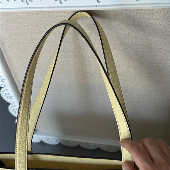 Kate Spade NY Oakwood Street Chandra Yellow Leather Tote Shoulder Bag - Picture 12 of 17